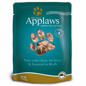 Applaws Tuna with Whole Anchovy and Seaweed in Broth Pouch Grain Free Cat Food