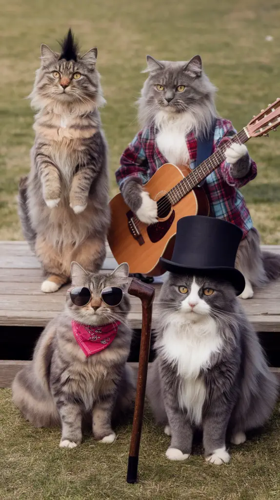 Cats Displaying Their Quirky Personalities