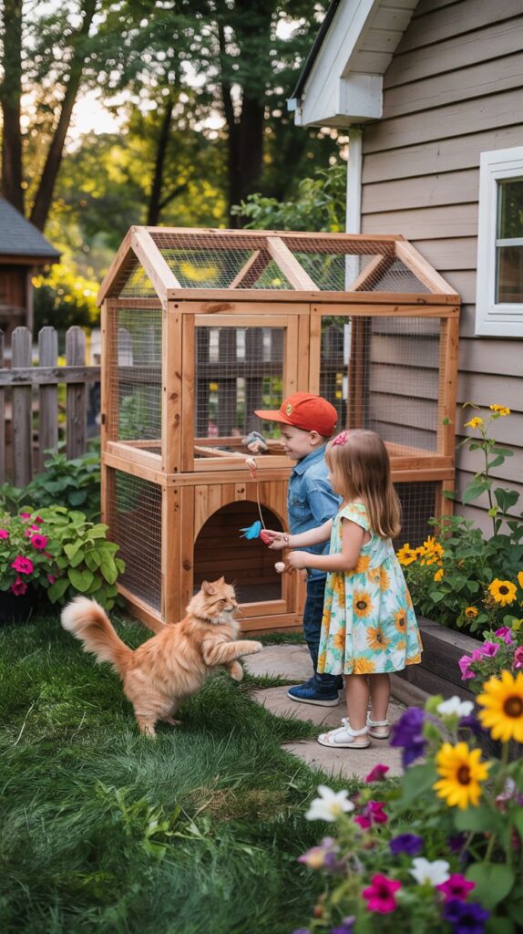 Diy Catios For Cats Outside For Suburban Families With Playful Pets