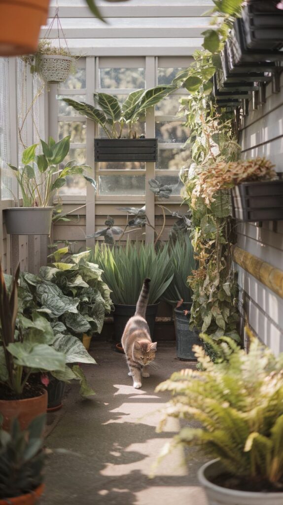 Diy-Catios-For-Cats-Outside For Plant Enthusiasts With Feline Companions
