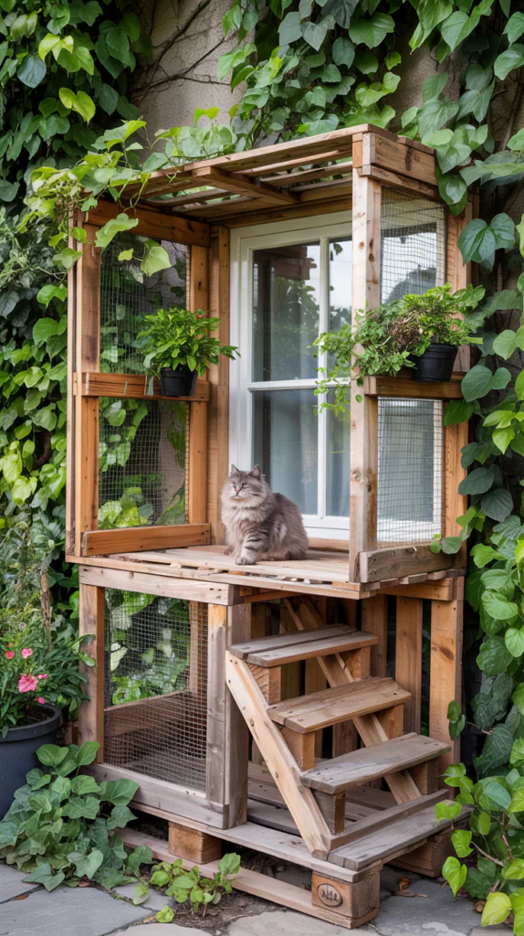 Simple Pallet Window Catio 