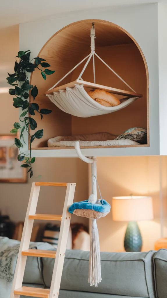 a-photo-of-a-hanging-cat-hammock