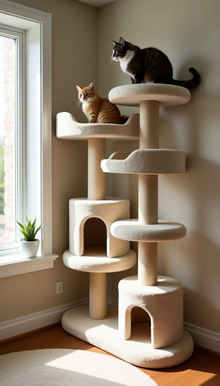 A well-designed cat wall provides a fun and secure playground for cats.
