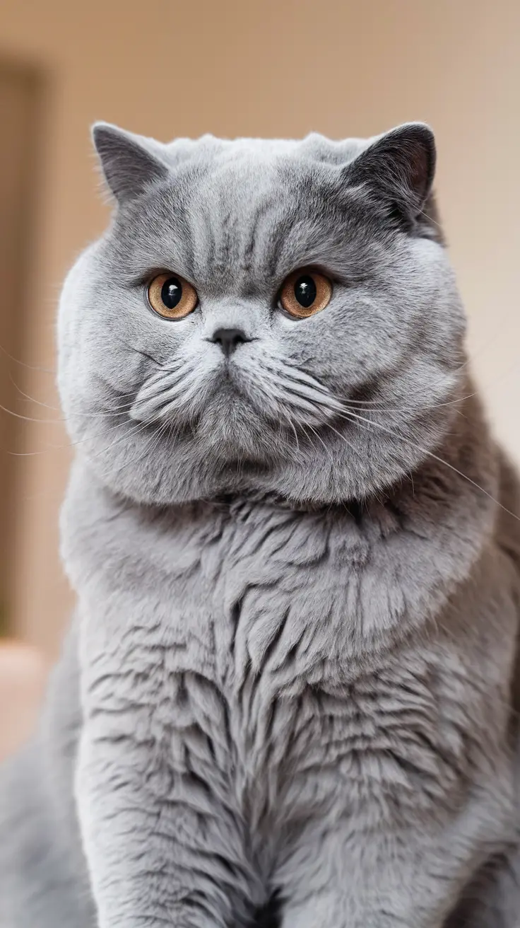 Eye color and structure of blue-gray british shorthair