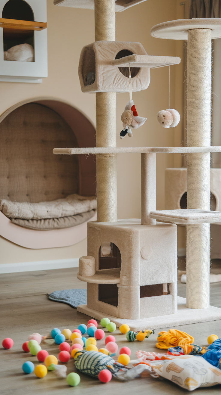 Interactive Play Zone for indoor cat room ideas
