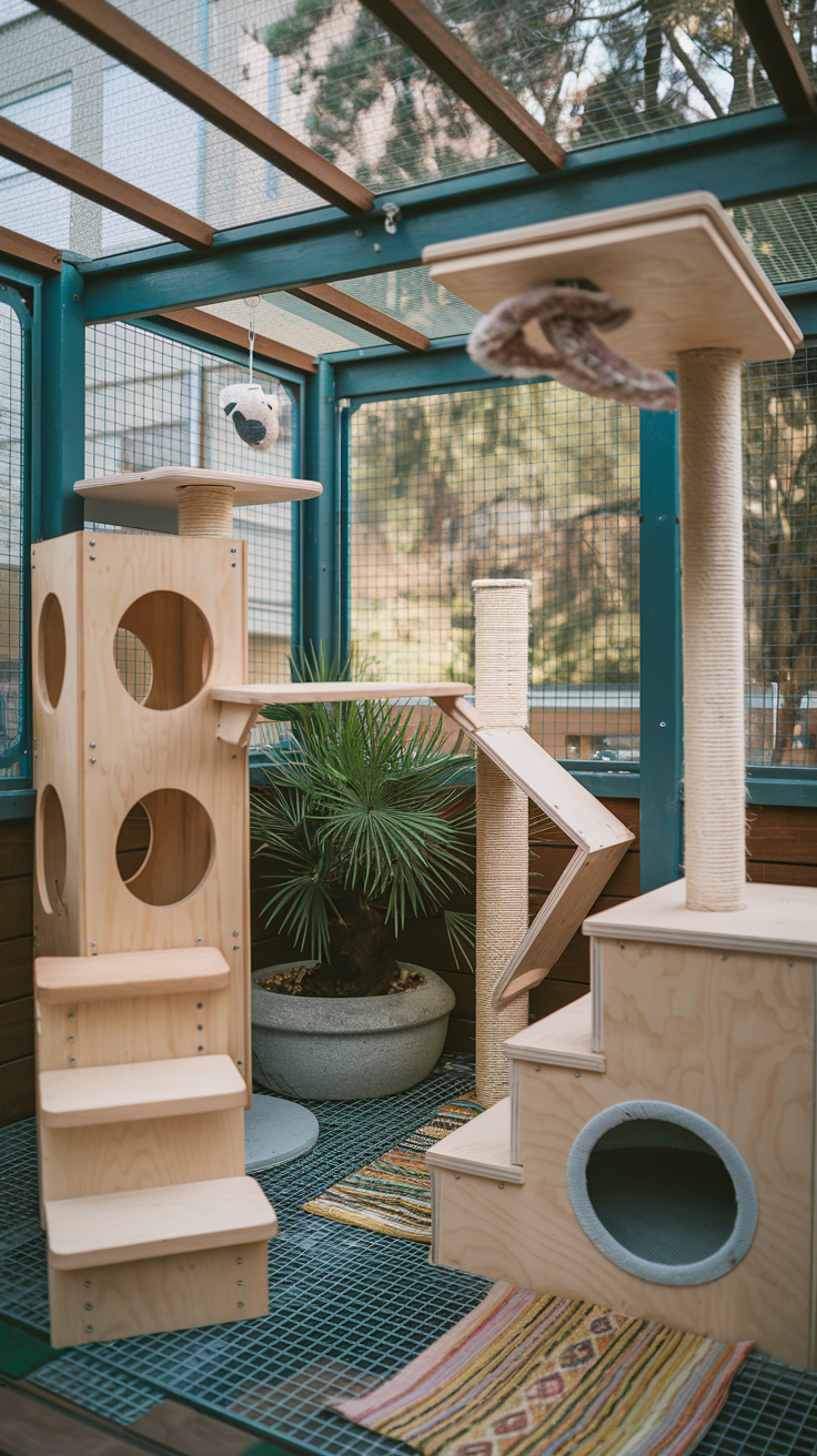 Interactive Catios for engaging cats for play