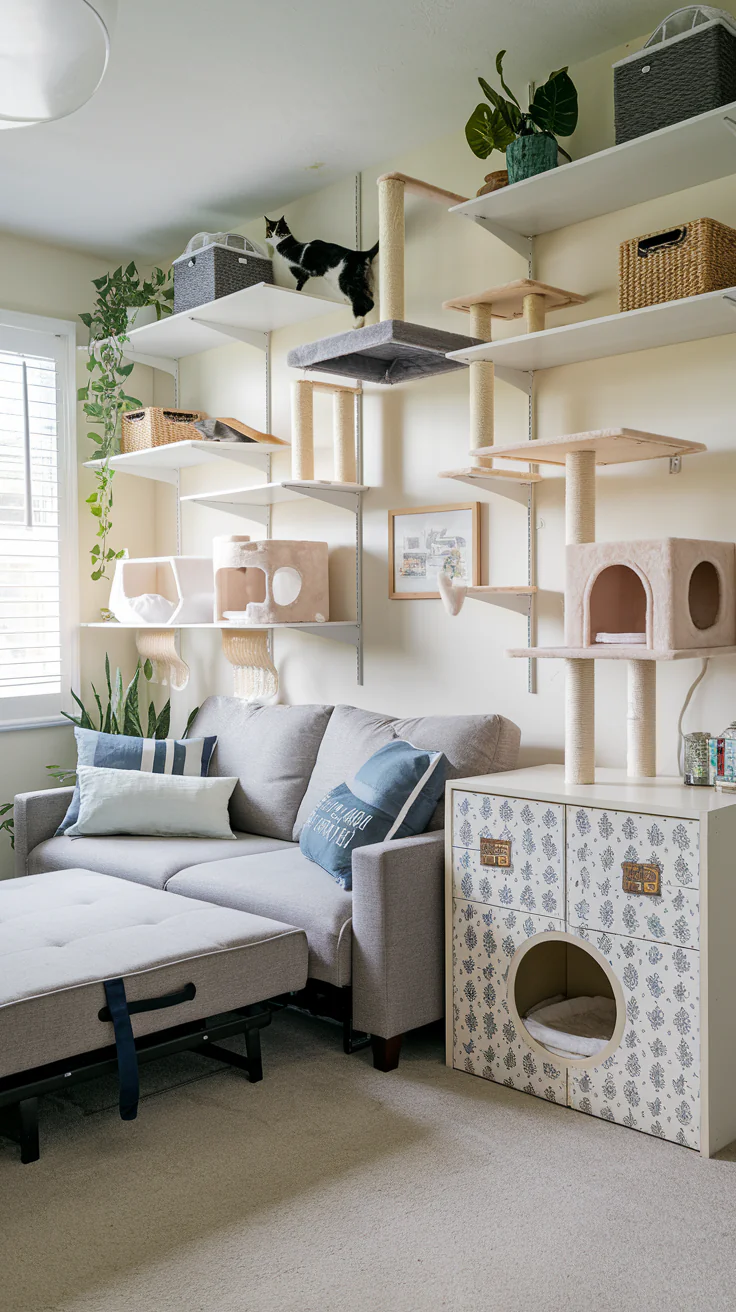 Transform a Guest Bedroom into a DIY Cat Room
