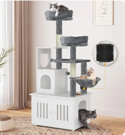 Cat Tree with Litter Box Enclosure