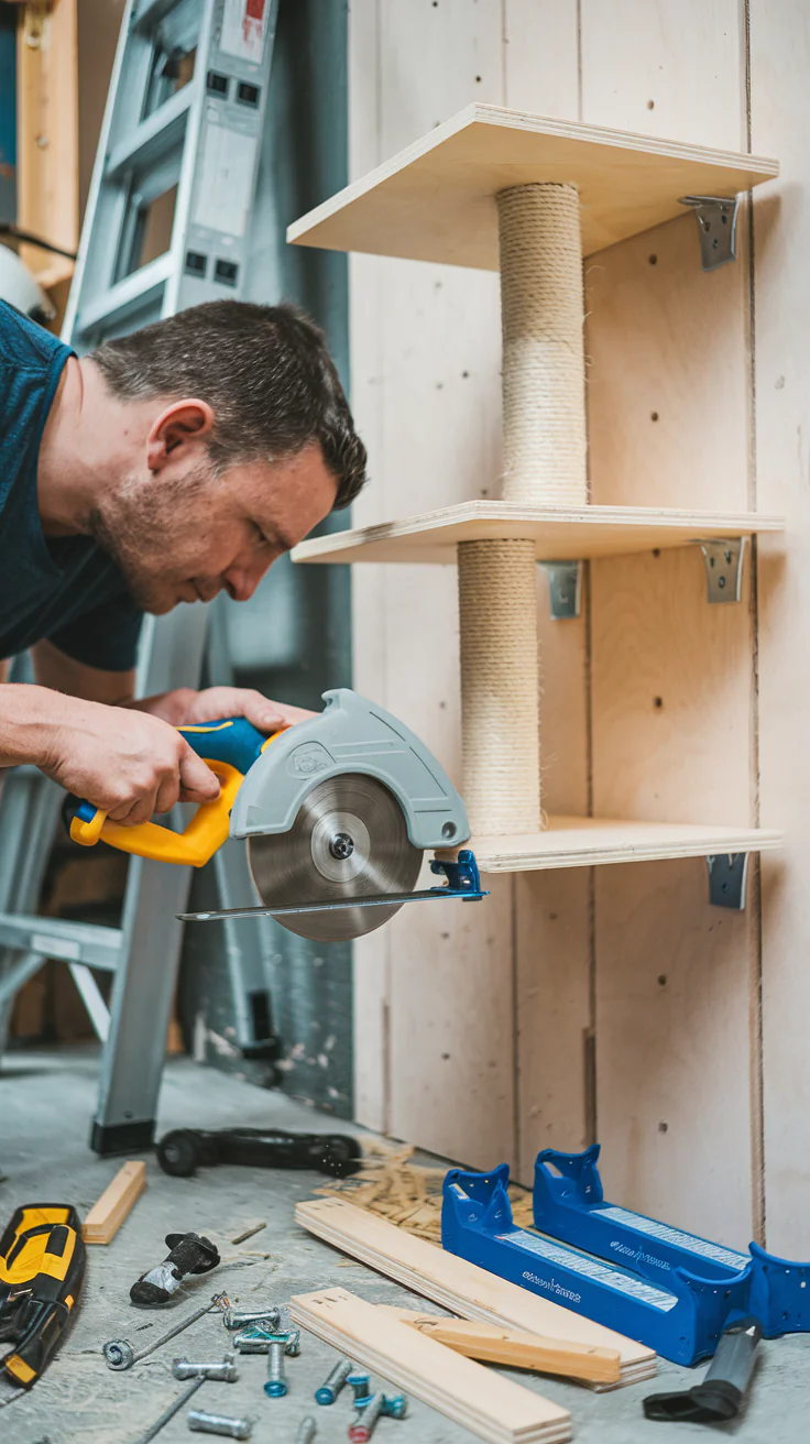 Essential Tools and Materials for diy wall mounted cat tree