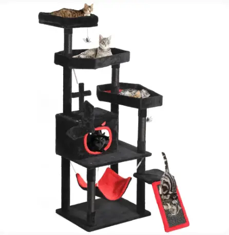 Gothic Cat Tree with Coffin Bed