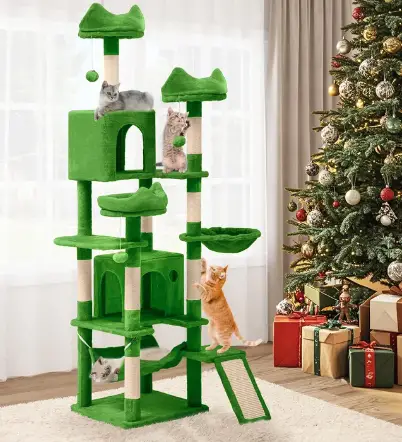 Multi-Level Cat Climbing Tower with Cat Condos