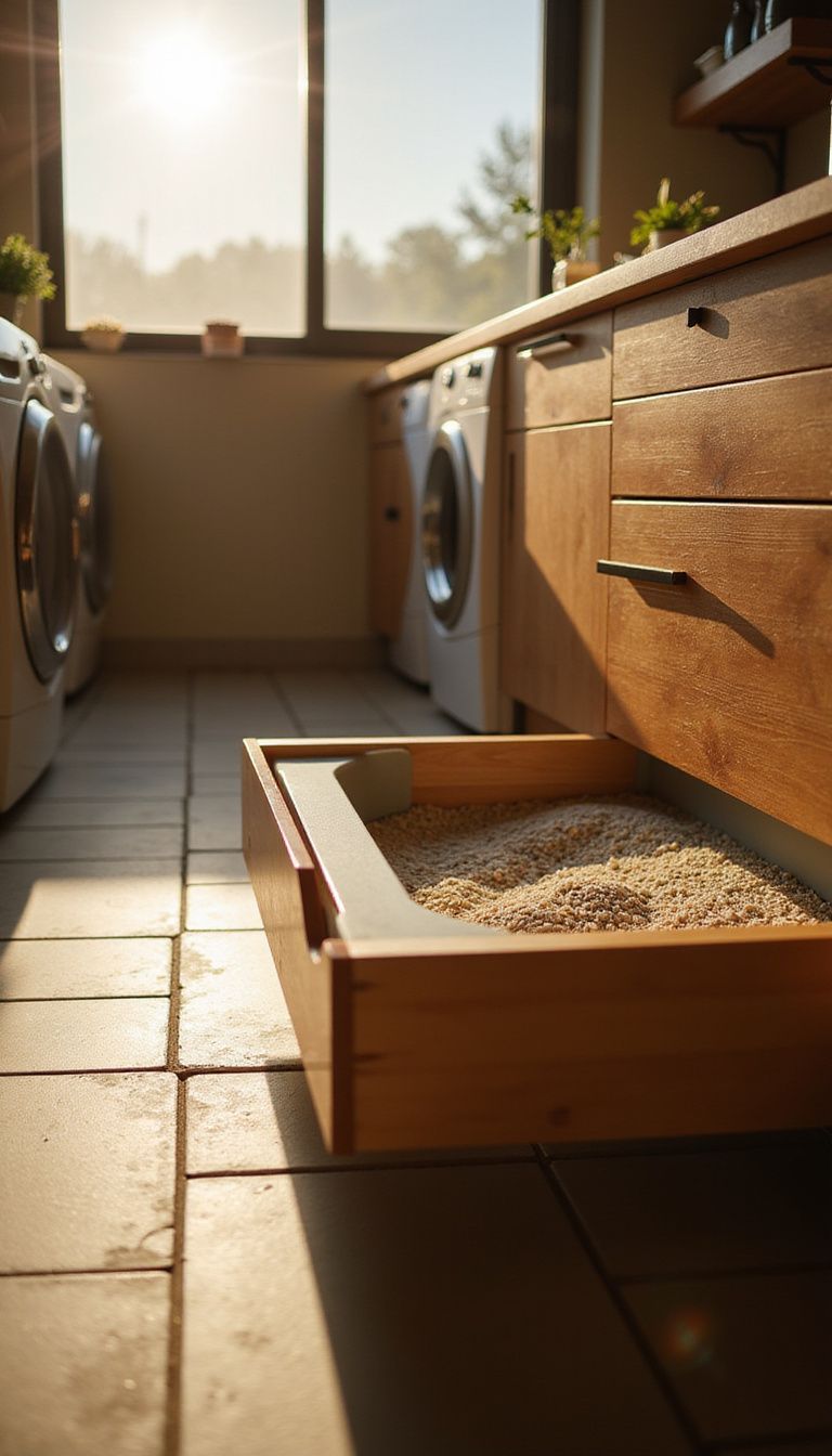 Pull-Out Drawer Litter Box Solution