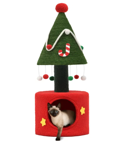 Cat Scratching Post with Cat House