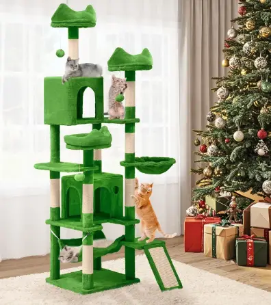 Multi-Level Cat Tower with Cat Condos