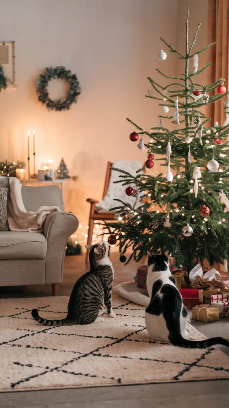Protecting Christmas Lights from Cats