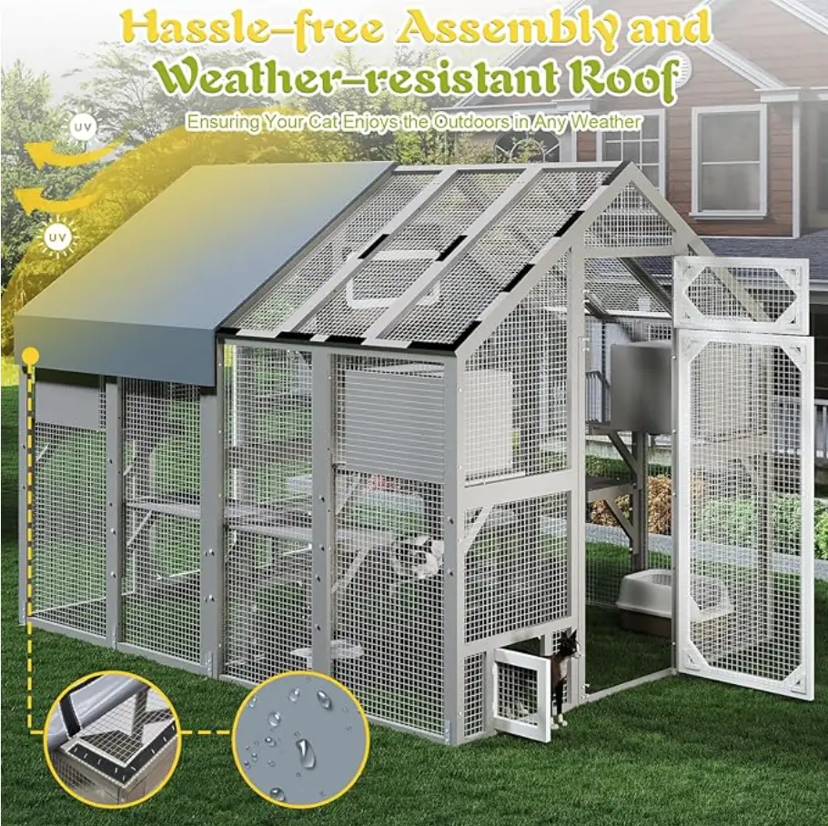 Features of the PetsCosset Wooden Catio