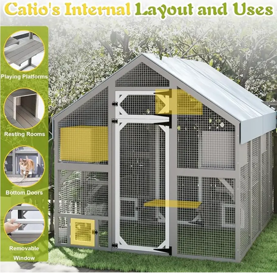 Pros and Cons of the PetsCosset Large Wooden Catio