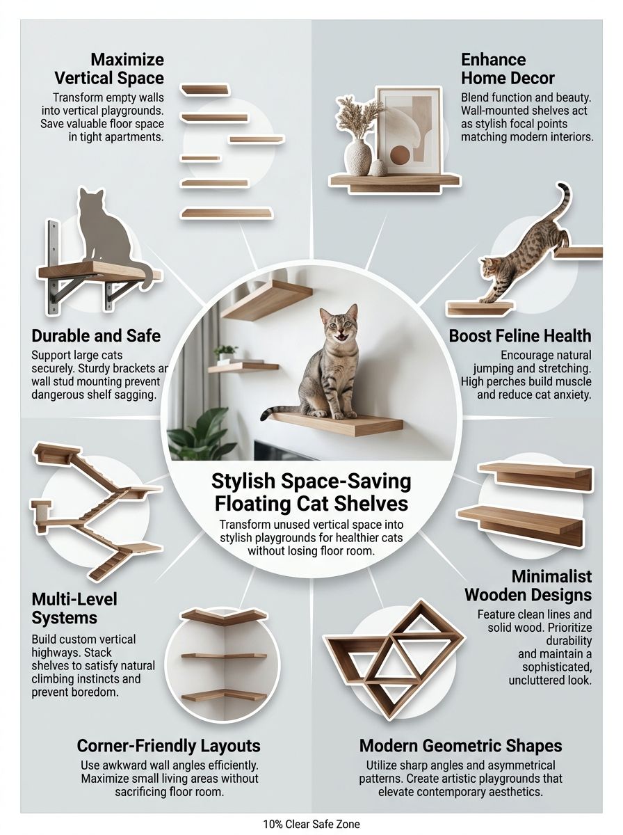 Floating Cat Shelves: Stylish Space-Saving Ideas For Cat Owners Floating Cat Shelves: Stylish Space-Saving Ideas For Cat Owners