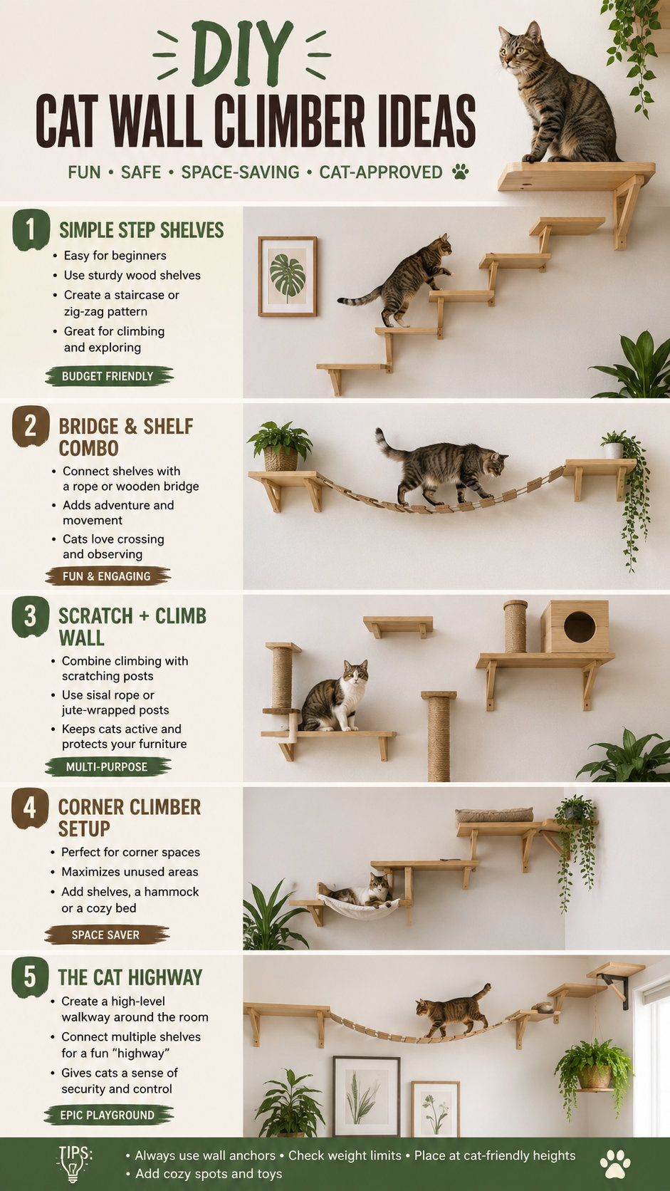 DIY Cat Wall Climber Ideas